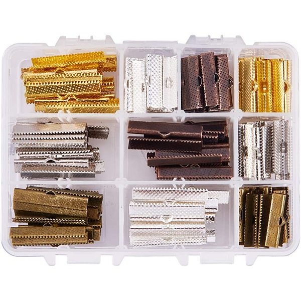 PandaHall 200pcs/set 25mm/35mm Iron Ribbon Ends Sets Bracelet Pinch Crimp Clamps Cord Ends Jewellery Making Findings, 5 Mixed Colors. Iron..., Multicolor
PandaHall 200pcs/set 25mm/35mm Iron Ribbon Ends Sets Bracelet Pinch Crimp Clamps Cord Ends Jewellery Making Findings, 5 Mixed Colors. Iron..., Multicolor