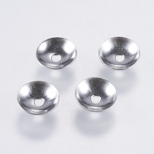 PandaHall 304 Stainless Steel Bead Caps, Apetalous, Stainless Steel Color, 6x1.5mm, Hole: 1mm 304 Stainless Steel
PandaHall 304 Stainless Steel Bead Caps, Apetalous, Stainless Steel Color, 6x1.5mm, Hole: 1mm 304 Stainless Steel