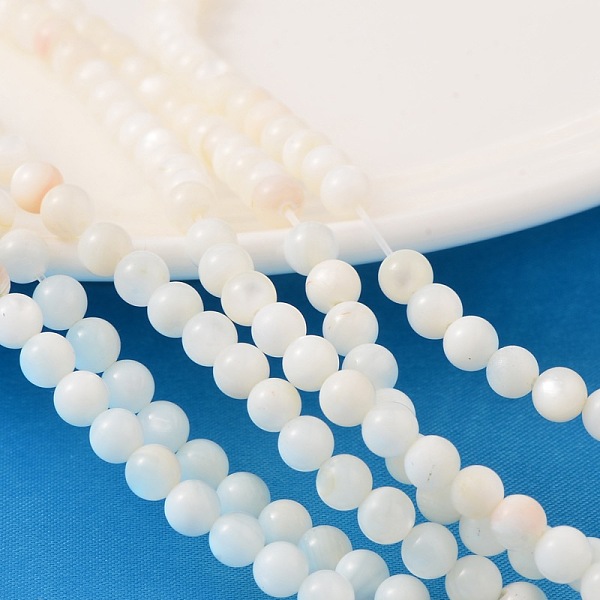 PandaHall Natural Shell Beads Strands, Dyed, Round, White, about 5.5mm in diameter, hole: 1mm, about 72pcs/strand, 15.7 inch Freshwater...
PandaHall Natural Shell Beads Strands, Dyed, Round, White, about 5.5mm in diameter, hole: 1mm, about 72pcs/strand, 15.7 inch Freshwater...