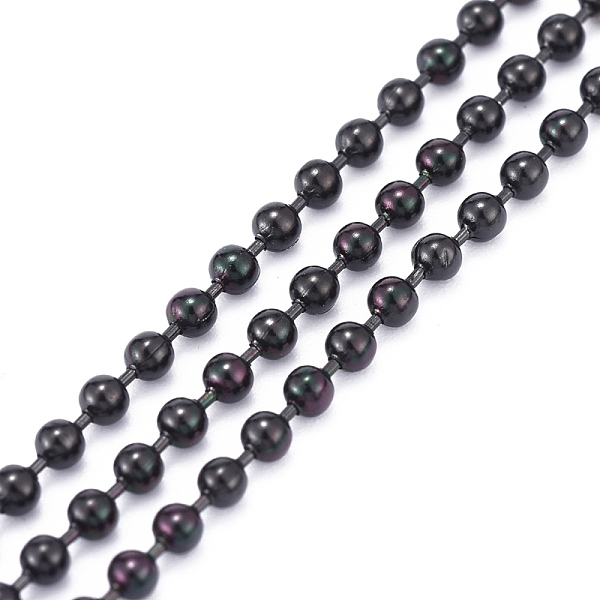 PandaHall 304 Stainless Steel Ball Chains, with Spool, Electrophoresis Black, 2.3mm, about 32.8 Feet(10m)/roll 304 Stainless Steel
PandaHall 304 Stainless Steel Ball Chains, with Spool, Electrophoresis Black, 2.3mm, about 32.8 Feet(10m)/roll 304 Stainless Steel