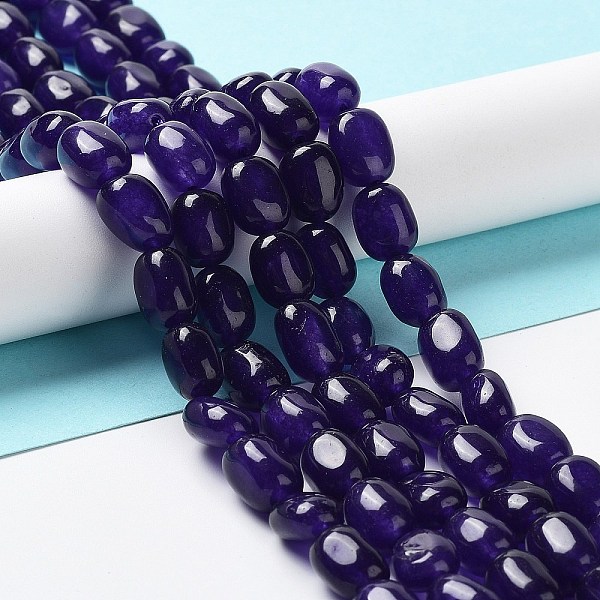 PandaHall Natural Jade Beads Strands, Dyed, Nuggets, Tumbled Stone, Indigo, 9.5~11.5x8~8.5x7~8mm, Hole: 1mm, about 34~38pcs/strand..., Purple
PandaHall Natural Jade Beads Strands, Dyed, Nuggets, Tumbled Stone, Indigo, 9.5~11.5x8~8.5x7~8mm, Hole: 1mm, about 34~38pcs/strand..., Purple
