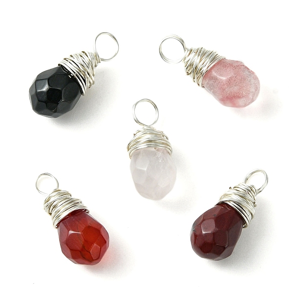 PandaHall Natural & Synthetic Mixed Gemsotone Faceted Teardrop Charms with Eco-Friendly Copper Wire Wrapped, Silver, 14.5~15x6~6.5x6~6.5mm...
PandaHall Natural & Synthetic Mixed Gemsotone Faceted Teardrop Charms with Eco-Friendly Copper Wire Wrapped, Silver, 14.5~15x6~6.5x6~6.5mm...