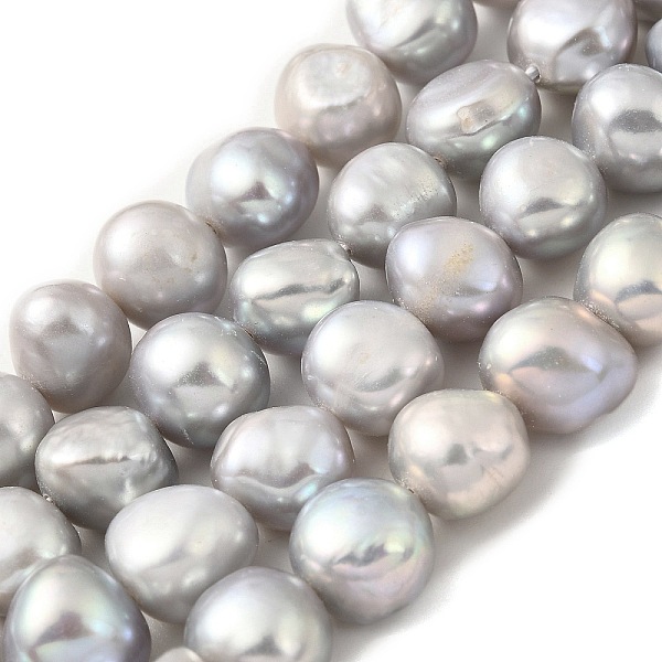 PandaHall Dyed Natural Cultured Freshwater Pearl Beads Strands, Two Sides Polished, Light Grey, 9~10mm, Hole: 0.5mm, about 20pcs/strand...
PandaHall Dyed Natural Cultured Freshwater Pearl Beads Strands, Two Sides Polished, Light Grey, 9~10mm, Hole: 0.5mm, about 20pcs/strand...