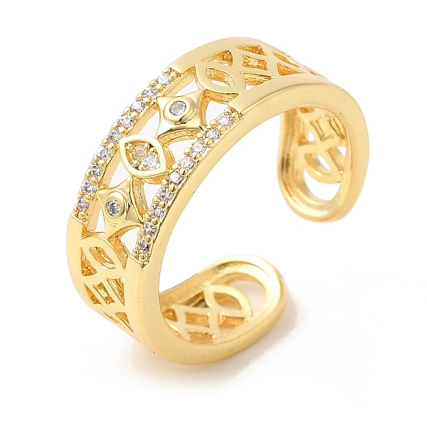 PandaHall Clear Cubic Zirconia Hollow Out Open Cuff Rings, Brass Jewelry for Women, Real 16K Gold Plated, Inner Diameter: 18mm Brass+Cubic...
PandaHall Clear Cubic Zirconia Hollow Out Open Cuff Rings, Brass Jewelry for Women, Real 16K Gold Plated, Inner Diameter: 18mm Brass+Cubic...