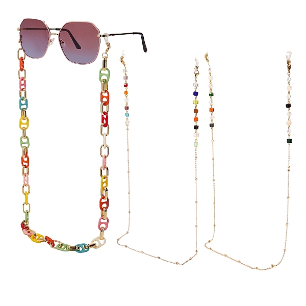 PandaHall Eyeglasses Chains, Neck Strap for Eyeglasses, Including Brass Cable Chains, Glass Beads, Acrylic, CCB Plastic Coffee Bean Chains..., Multicolor
PandaHall Eyeglasses Chains, Neck Strap for Eyeglasses, Including Brass Cable Chains, Glass Beads, Acrylic, CCB Plastic Coffee Bean Chains..., Multicolor