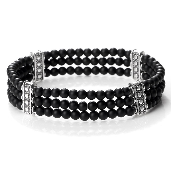 PandaHall Round Forsted Natural Obsidian & Alloy Multi-Strand Beaded Stretch Bracelets for Women Men Obsidian
PandaHall Round Forsted Natural Obsidian & Alloy Multi-Strand Beaded Stretch Bracelets for Women Men Obsidian