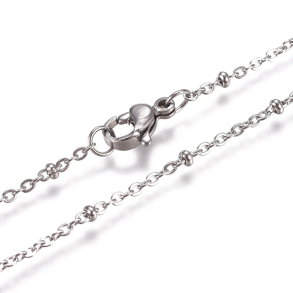 PandaHall 304 Stainless Steel Cable Chains/Satellite Chains Necklaces, with Rondelle Beads and Lobster Claw Clasps, Stainless Steel Color...
PandaHall 304 Stainless Steel Cable Chains/Satellite Chains Necklaces, with Rondelle Beads and Lobster Claw Clasps, Stainless Steel Color...