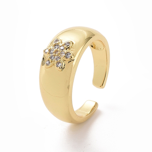 PandaHall Clear Cubic Zirconia Flower Open Cuff Ring, Brass Jewelry for Women, Golden, Inner Diameter: 16.8mm Brass+Cubic Zirconia
PandaHall Clear Cubic Zirconia Flower Open Cuff Ring, Brass Jewelry for Women, Golden, Inner Diameter: 16.8mm Brass+Cubic Zirconia