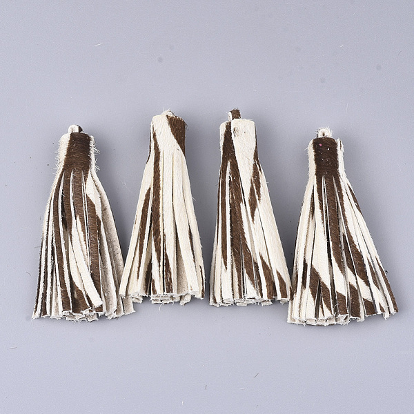 PandaHall Eco-Friendly Cowhide Leather Tassel Big Pendants, Leopard Print Pattern, Linen, 59x9mm, Hole: 1.5mm Leather Brown
PandaHall Eco-Friendly Cowhide Leather Tassel Big Pendants, Leopard Print Pattern, Linen, 59x9mm, Hole: 1.5mm Leather Brown