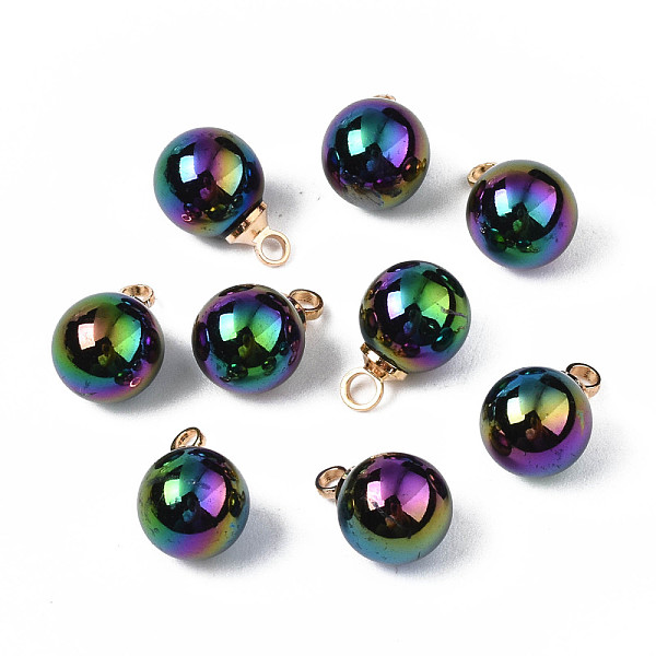 PandaHall Electroplate Acrylic Pendants, Cadmium Free & Lead Free, with Brass Findings, Round, Colorful, 11x7.5mm, Hole: 1.6mm Brass+Acrylic...
PandaHall Electroplate Acrylic Pendants, Cadmium Free & Lead Free, with Brass Findings, Round, Colorful, 11x7.5mm, Hole: 1.6mm Brass+Acrylic...