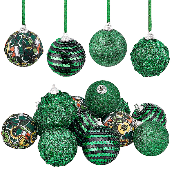 PandaHall AHANDMAKER 12Pcs St. Patrick Ornament Ball, 1.97 Inch Shamrock Ball Ornament, Green Hanging Balls, Irish Ball Ornament, Clover...
PandaHall AHANDMAKER 12Pcs St. Patrick Ornament Ball, 1.97 Inch Shamrock Ball Ornament, Green Hanging Balls, Irish Ball Ornament, Clover...