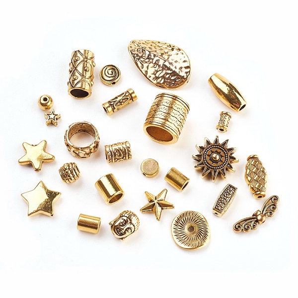 PandaHall Alloy Finding Beads, Mixed Shapes, Antique Golden, 4~50x4~40mm, Hole: 1~5mm Alloy Mixed Shapes
PandaHall Alloy Finding Beads, Mixed Shapes, Antique Golden, 4~50x4~40mm, Hole: 1~5mm Alloy Mixed Shapes
