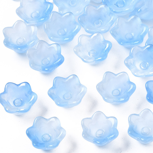 PandaHall Transparent Two Tone Spray Painted Glass Beads, Flower, Cornflower Blue, 7x11.5x11.5mm, Hole: 1.2mm Glass
PandaHall Transparent Two Tone Spray Painted Glass Beads, Flower, Cornflower Blue, 7x11.5x11.5mm, Hole: 1.2mm Glass