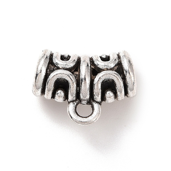 PandaHall Tibetan Style Alloy Tube Bails, Loop Bails, Hanger Links, Curved Tube, Antique Silver, 9.5x12x6mm, Hole: 1.4mm, Inner Diameter...
PandaHall Tibetan Style Alloy Tube Bails, Loop Bails, Hanger Links, Curved Tube, Antique Silver, 9.5x12x6mm, Hole: 1.4mm, Inner Diameter...