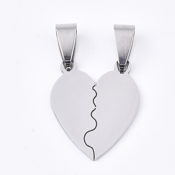PandaHall 201 Stainless Steel Split Pendants, for Lovers, Heart with Heart, Stainless Steel Color, 23x19x1mm, Hole: 8x4mm 201 Stainless...
PandaHall 201 Stainless Steel Split Pendants, for Lovers, Heart with Heart, Stainless Steel Color, 23x19x1mm, Hole: 8x4mm 201 Stainless...