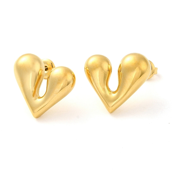 PandaHall 304 Stainless Steel Stud Earrings, Heart, Real 14K Gold Plated, 17x19mm 304 Stainless Steel Heart
PandaHall 304 Stainless Steel Stud Earrings, Heart, Real 14K Gold Plated, 17x19mm 304 Stainless Steel Heart