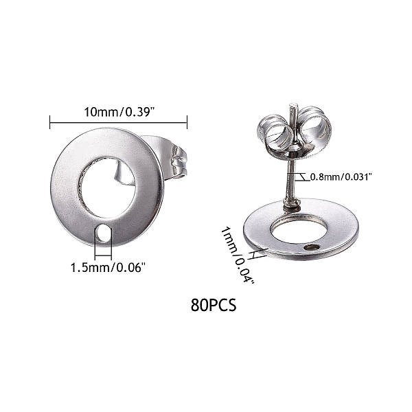 PandaHall UNICRAFTALE 80pcs Hypoallergenic Stud Earring with Loop Round Stud Earring with Ear Nut 0.8mm Pin Stainless Steel Stud Earring for...
PandaHall UNICRAFTALE 80pcs Hypoallergenic Stud Earring with Loop Round Stud Earring with Ear Nut 0.8mm Pin Stainless Steel Stud Earring for...