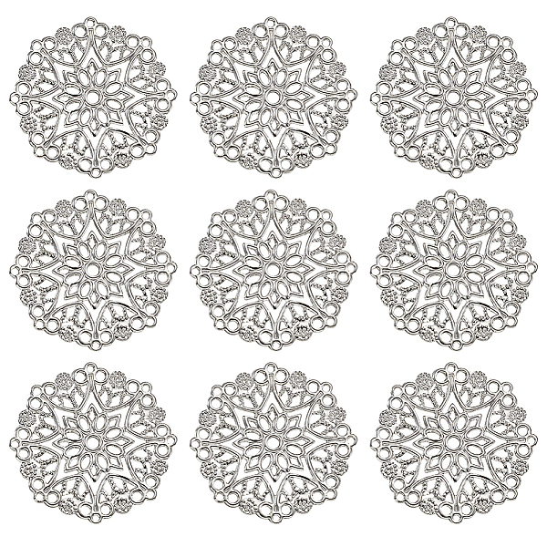 PandaHall Iron Filigree Joiners Links, Flat Round, Platinum, 35.5x0.7mm, Hole: 1.4mm Iron Flat Round
PandaHall Iron Filigree Joiners Links, Flat Round, Platinum, 35.5x0.7mm, Hole: 1.4mm Iron Flat Round