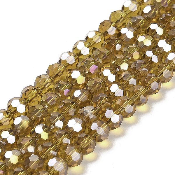 PandaHall Transparent Glass Beads, 32 Facets, AB Color Plated, Round, Goldenrod, 8x7~7.5mm, Hole: 1.5mm, about 66pcs/strand, 18.82''~19.06''..., Gold
PandaHall Transparent Glass Beads, 32 Facets, AB Color Plated, Round, Goldenrod, 8x7~7.5mm, Hole: 1.5mm, about 66pcs/strand, 18.82''~19.06''..., Gold
