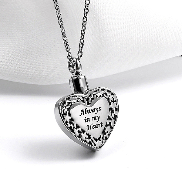PandaHall Heart with Word Shape Stainless Steel Pendant Necklaces with Cable Chains, Stainless Steel Color, no size Stainless Steel Heart
PandaHall Heart with Word Shape Stainless Steel Pendant Necklaces with Cable Chains, Stainless Steel Color, no size Stainless Steel Heart