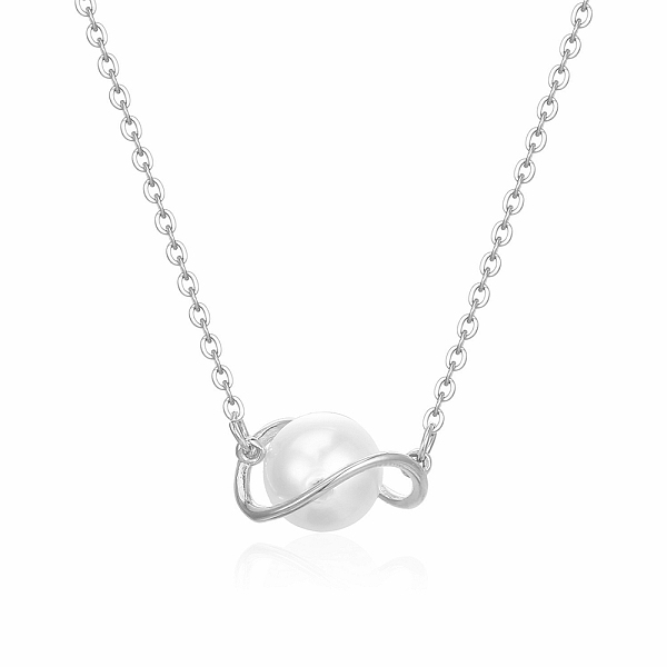 PandaHall Pearl Pendant Necklaces, Stainless Steel Cable Chain Necklace for Women Stainless Steel
PandaHall Pearl Pendant Necklaces, Stainless Steel Cable Chain Necklace for Women Stainless Steel