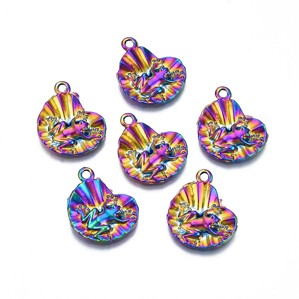 PandaHall Rainbow Color Alloy Pendants, Cadmium Free & Lead Free, Heart with Frog, 21x18x3mm, Hole: 1.6mm Alloy Heart
PandaHall Rainbow Color Alloy Pendants, Cadmium Free & Lead Free, Heart with Frog, 21x18x3mm, Hole: 1.6mm Alloy Heart