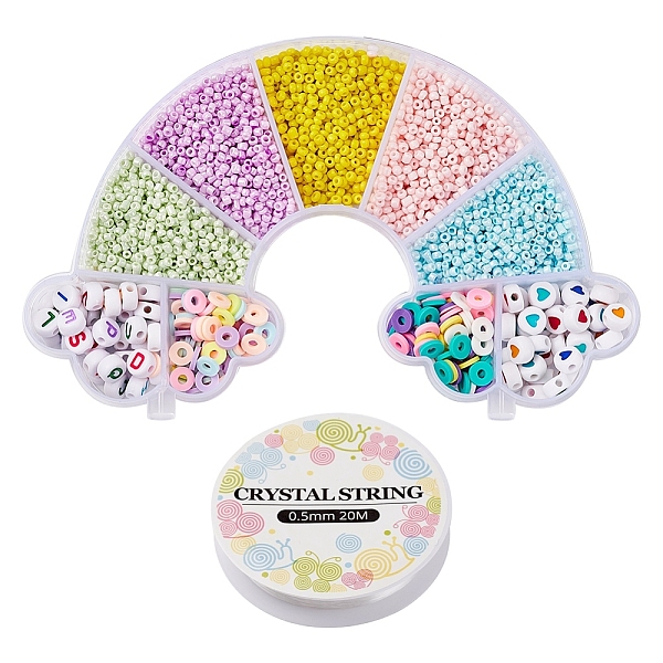 PandaHall DIY Glass Seed Beads Bracelet Making Kit, Including Round Glass Seed Beads, Flat Round Acrylic & Polymer Clay Beads, Elastic..., Multicolor
PandaHall DIY Glass Seed Beads Bracelet Making Kit, Including Round Glass Seed Beads, Flat Round Acrylic & Polymer Clay Beads, Elastic..., Multicolor