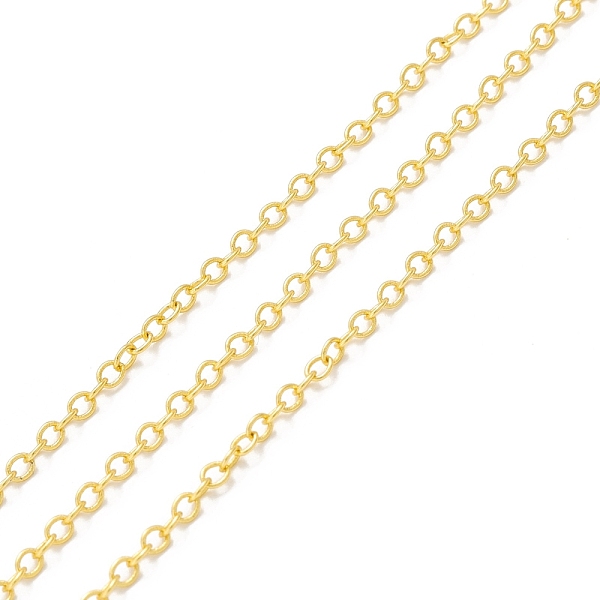 PandaHall Brass Cable Chains, Long-Lasting Plated, with Spool, Cadmium Free & Lead Free, Soldered, Real 18K Gold Plated, 2.5x2x0.5mm, about...
PandaHall Brass Cable Chains, Long-Lasting Plated, with Spool, Cadmium Free & Lead Free, Soldered, Real 18K Gold Plated, 2.5x2x0.5mm, about...