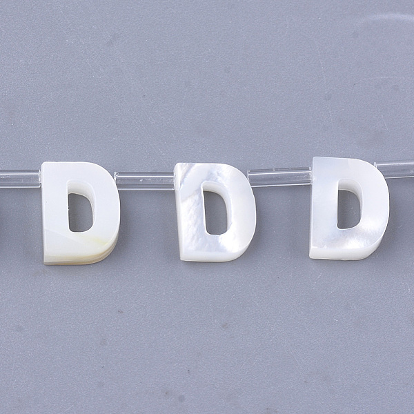 PandaHall Natural Sea Shell Beads, White Shell Mother of Pearl Shell, Top Drilled Beads, Letter.D, 10x2.5~11.5x3mm, Hole: 0.8mm White Shell...
PandaHall Natural Sea Shell Beads, White Shell Mother of Pearl Shell, Top Drilled Beads, Letter.D, 10x2.5~11.5x3mm, Hole: 0.8mm White Shell...