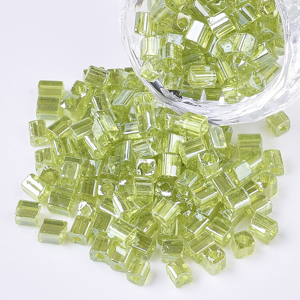 PandaHall 6/0 Glass Seed Beads, Transparent Colours Luster, Square Hole, Cube, Yellow Green, 6/0, 3~5x3~4x3~4mm, Hole: 1.2~1.4mm, about...
PandaHall 6/0 Glass Seed Beads, Transparent Colours Luster, Square Hole, Cube, Yellow Green, 6/0, 3~5x3~4x3~4mm, Hole: 1.2~1.4mm, about...