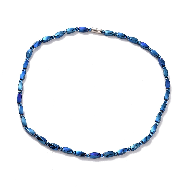 PandaHall Synthetic Hematite Twist Rectangle & Round Beaded Necklace with Magnetic Clasp for Men Women, Blue, 20.39 inch(51.8cm)...
PandaHall Synthetic Hematite Twist Rectangle & Round Beaded Necklace with Magnetic Clasp for Men Women, Blue, 20.39 inch(51.8cm)...