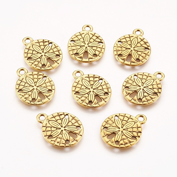 PandaHall Tibetan Style Alloy Pendants, Sand Dollar, Cadmium Free & Nickel Free & Lead Free, Antique Golden, 19x15x2mm, Hole: 2mm Alloy Flat...
PandaHall Tibetan Style Alloy Pendants, Sand Dollar, Cadmium Free & Nickel Free & Lead Free, Antique Golden, 19x15x2mm, Hole: 2mm Alloy Flat...