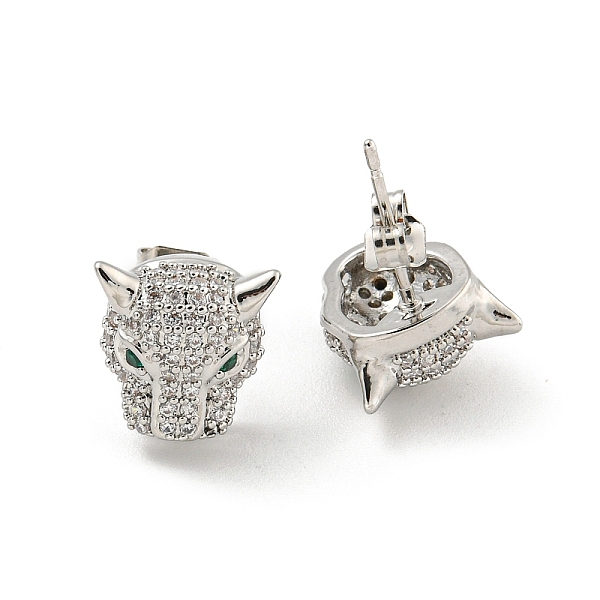 PandaHall Wolf Brass Micro Pave Clear & Green Cubic Zirconia Stud Earrings for Women, Platinum, 11x11mm Cubic Zirconia Wolf Clear
PandaHall Wolf Brass Micro Pave Clear & Green Cubic Zirconia Stud Earrings for Women, Platinum, 11x11mm Cubic Zirconia Wolf Clear