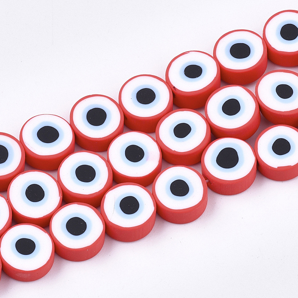 PandaHall Handmade Polymer Clay Beads Strands, Flat Round with Eye, Red, 10.5x4.5~5mm, Hole: 1.4~1.8mm, about 40pcs/strand, 16.5 inch...
PandaHall Handmade Polymer Clay Beads Strands, Flat Round with Eye, Red, 10.5x4.5~5mm, Hole: 1.4~1.8mm, about 40pcs/strand, 16.5 inch...