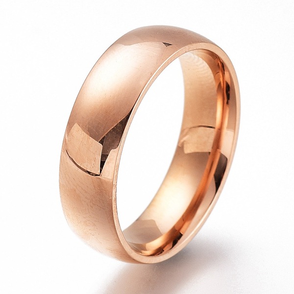 PandaHall 304 Stainless Steel Finger Rings, Plain Band Rings, Rose Gold, US Size 6~9, Inner Diameter: 16~19mm 304 Stainless Steel
PandaHall 304 Stainless Steel Finger Rings, Plain Band Rings, Rose Gold, US Size 6~9, Inner Diameter: 16~19mm 304 Stainless Steel