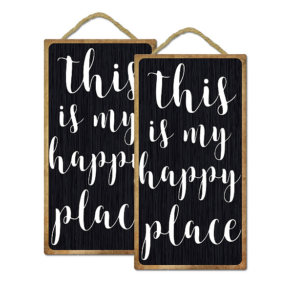 PandaHall Wooden Hanging Plate, Decoration Accessories, with Hemp Rope, Rectangle with Word, Black, 250x130x5mm Wood Word Black
PandaHall Wooden Hanging Plate, Decoration Accessories, with Hemp Rope, Rectangle with Word, Black, 250x130x5mm Wood Word Black