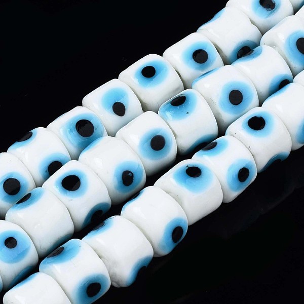 PandaHall Handmade Evil Eye Lampwork Beads Strands, Column, White, 8.5x6~7mm, Hole: 2mm, about 53~56pcs/strand, 13.78 inch~14.17 inch...
PandaHall Handmade Evil Eye Lampwork Beads Strands, Column, White, 8.5x6~7mm, Hole: 2mm, about 53~56pcs/strand, 13.78 inch~14.17 inch...