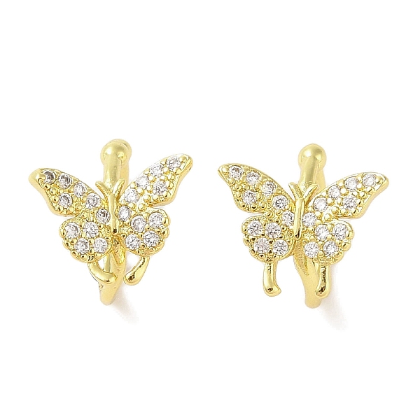 PandaHall Brass Micro Pave Clear Cubic Zirconia Cuff Earrings for Women, Butterfly, Real 18K Gold Plated, 12.5x13mm Brass Butterfly Clear
PandaHall Brass Micro Pave Clear Cubic Zirconia Cuff Earrings for Women, Butterfly, Real 18K Gold Plated, 12.5x13mm Brass Butterfly Clear