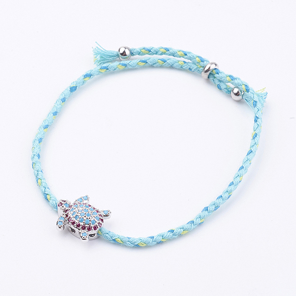 PandaHall Braided Nylon Cord Bracelets, with Brass Micro Pave Cubic Zirconia Slide Charms, Lead Free & Cadmium Free, Tortoise, Real Platinum..., Blue
PandaHall Braided Nylon Cord Bracelets, with Brass Micro Pave Cubic Zirconia Slide Charms, Lead Free & Cadmium Free, Tortoise, Real Platinum..., Blue