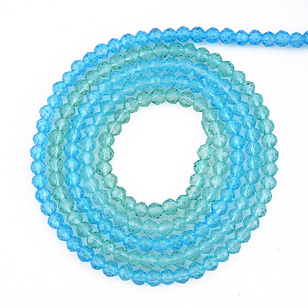 PandaHall Transparent Glass Beads Strands, Segmented Multi-color Beads, Faceted Round, Medium Turquoise, 2mm, Hole: 0.6mm, about...
PandaHall Transparent Glass Beads Strands, Segmented Multi-color Beads, Faceted Round, Medium Turquoise, 2mm, Hole: 0.6mm, about...
