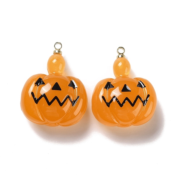 PandaHall Halloween Pumpkin Transparent Resin Pendants, with Light Gold Tone Metal Loops, Pumpkin Jack-O'-Lantern, Orange, 25.5x20x11.5mm...
PandaHall Halloween Pumpkin Transparent Resin Pendants, with Light Gold Tone Metal Loops, Pumpkin Jack-O'-Lantern, Orange, 25.5x20x11.5mm...