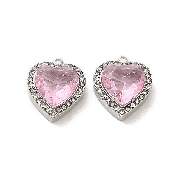PandaHall 304 Stainless Steel Pendants, with Glass and Rhinestone, Heart Charms, Pink, 16x14x5.7mm, Hole: 1.4mm Stainless Steel+Rhinestone...
PandaHall 304 Stainless Steel Pendants, with Glass and Rhinestone, Heart Charms, Pink, 16x14x5.7mm, Hole: 1.4mm Stainless Steel+Rhinestone...