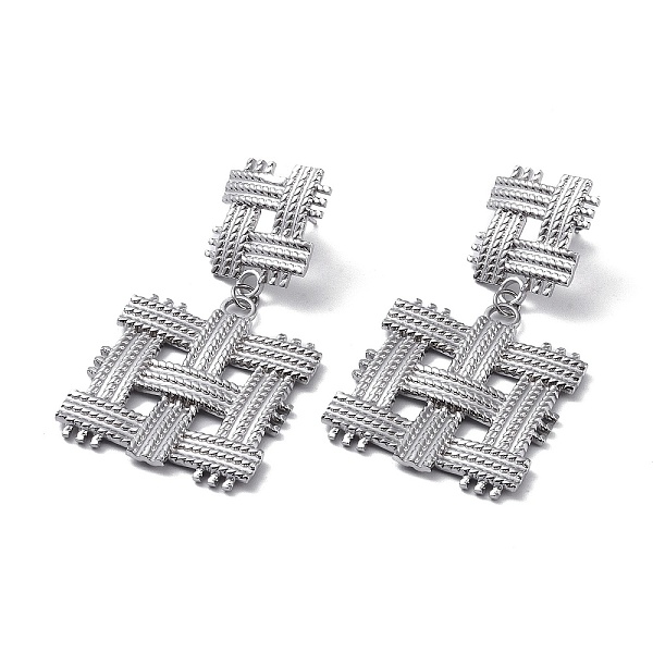 PandaHall 304 Stainless Steel Stud Earrings, Square, Stainless Steel Color, 52.5x29.5mm 304 Stainless Steel Square
PandaHall 304 Stainless Steel Stud Earrings, Square, Stainless Steel Color, 52.5x29.5mm 304 Stainless Steel Square