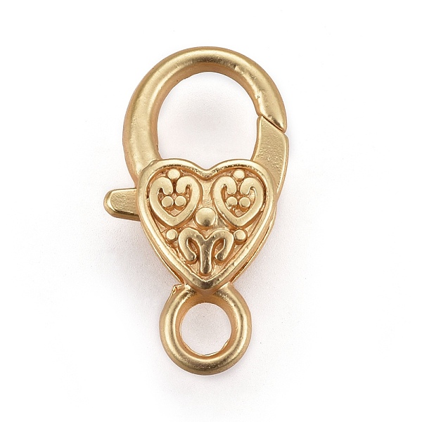 PandaHall Tibetan Style Heart Lobster Claw Clasps, Cadmium Free & Nickel Free & Lead Free, Real 18K Gold Plated, 26.5x14x6mm, Hole: 4mm...
PandaHall Tibetan Style Heart Lobster Claw Clasps, Cadmium Free & Nickel Free & Lead Free, Real 18K Gold Plated, 26.5x14x6mm, Hole: 4mm...