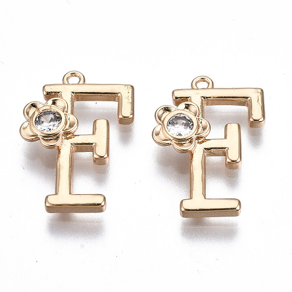 PandaHall Brass Pendants, with Rhinestones, Alphabet, Golden, Letter.F, 17.5x12x2.5mm, Hole: 1mm Brass+Rhinestone Letter F
PandaHall Brass Pendants, with Rhinestones, Alphabet, Golden, Letter.F, 17.5x12x2.5mm, Hole: 1mm Brass+Rhinestone Letter F