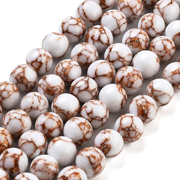 PandaHall Synthetic Gold Line Turquoise Beads Strands, Dyed, Round, Snow, 4mm, about 92pcs/strand Synthetic Turquoise Round White
PandaHall Synthetic Gold Line Turquoise Beads Strands, Dyed, Round, Snow, 4mm, about 92pcs/strand Synthetic Turquoise Round White