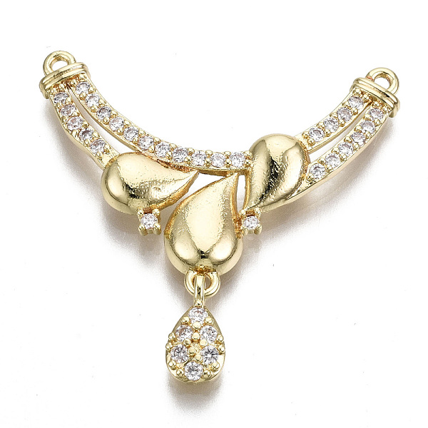 PandaHall Brass Micro Pave Clear Cubic Zirconia Pendant Links, with Teardrop Charms, Golden, 33x33x2.5mm, Hole: 1.2mm Brass+Cubic Zirconia...
PandaHall Brass Micro Pave Clear Cubic Zirconia Pendant Links, with Teardrop Charms, Golden, 33x33x2.5mm, Hole: 1.2mm Brass+Cubic Zirconia...