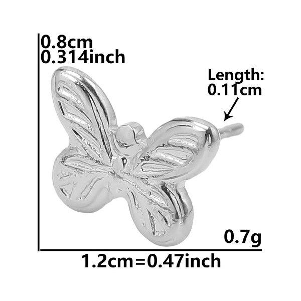 PandaHall 304 Stainless Steel Butterfly Stud Earrings for Women, Stainless Steel Color Stainless Steel Butterfly
PandaHall 304 Stainless Steel Butterfly Stud Earrings for Women, Stainless Steel Color Stainless Steel Butterfly