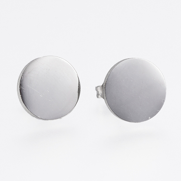 PandaHall 304 Stainless Steel Stud Earrings, Hypoallergenic Earrings, Flat Round, Stainless Steel Color, 10x1mm, Pin: 0.8mm 304 Stainless...
PandaHall 304 Stainless Steel Stud Earrings, Hypoallergenic Earrings, Flat Round, Stainless Steel Color, 10x1mm, Pin: 0.8mm 304 Stainless...