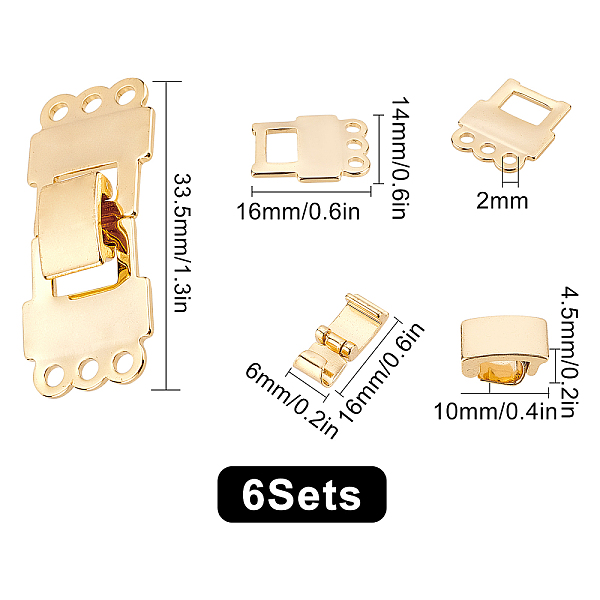 PandaHall SUNNYCLUE 1 Box 6Pcs Layering Necklace Clasp 18K Gold Plated Multi Strands Fold Over Clasps Layered Brass Connector Lock Magnetic...
PandaHall SUNNYCLUE 1 Box 6Pcs Layering Necklace Clasp 18K Gold Plated Multi Strands Fold Over Clasps Layered Brass Connector Lock Magnetic...